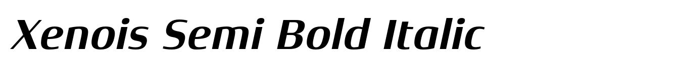 Xenois Semi Bold Italic